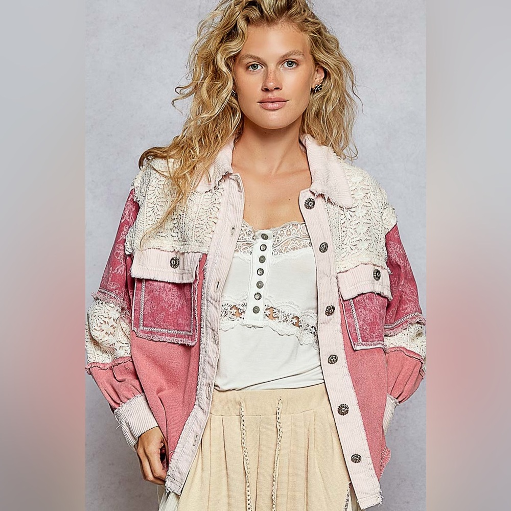 POL Pink and Cream Jacket